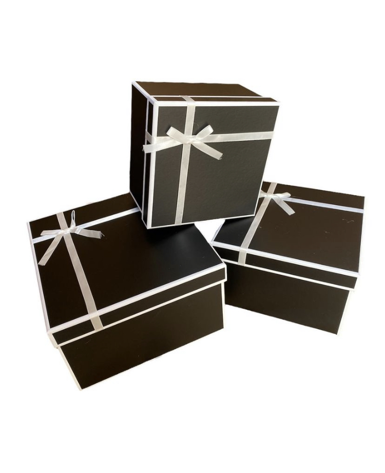 Bow-Tied Square Box $15 per Set (3 Piece Set) – lafloralsupplies