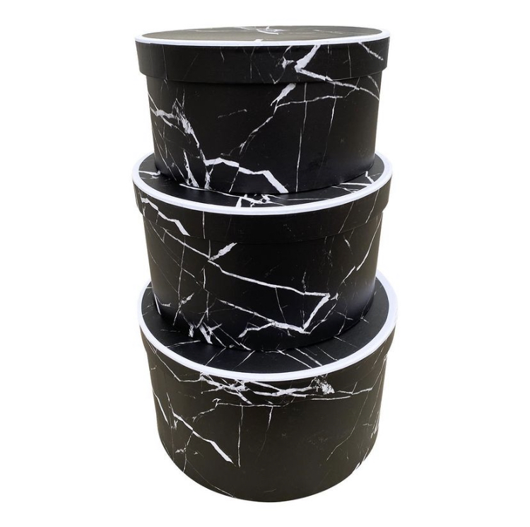 Round Marble Boxes $10 Per Set (3 Piece Set) – lafloralsupplies